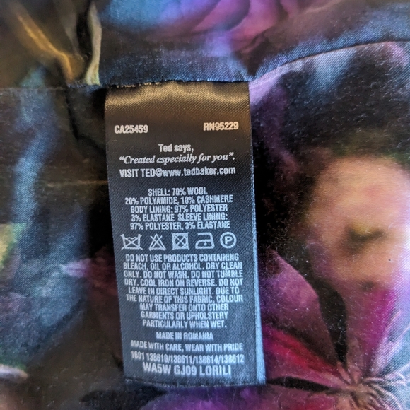 Ted Baker Rose Wool Coat (Ted 1, US 4) - Picture 7 of 7